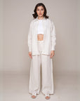 Aura Linen Shirt & Trousers | White