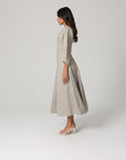 Alara Linen Midi Dress | Dove Grey
