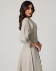 Alara Linen Midi Dress | Dove Grey