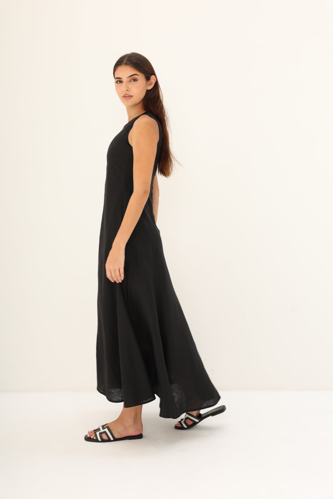 deres 9th draping dress noir サイズ2 Fabiana / draping dress（perl/midnight/noir） – deres.online