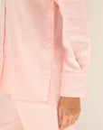 Aura Linen Shirt & Trousers | Blush Pink