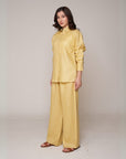 Aura Linen Shirt & Trousers | Yellow