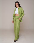 Aura Linen Shirt & Trousers | Pistachio Green