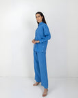 Aura Linen Shirt & Trousers | Blue