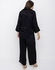 Isla Shirt & Trousers Set | Black