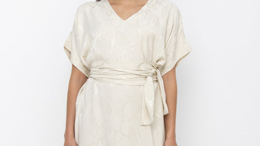 Florence Kaftan Dress Cream LARA