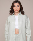 Aura Linen Shirt & Trousers | Mint Green