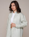 Aura Linen Shirt & Trousers | Mint Green