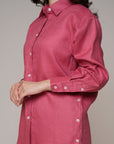 Aura Linen Shirt & Trousers | Mauve Pink