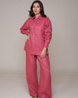 Aura Linen Shirt & Trousers | Mauve Pink