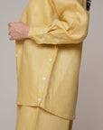 Aura Linen Shirt & Trousers | Yellow