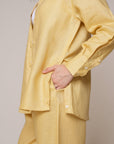 Aura Linen Shirt & Trousers | Yellow