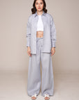 Aura Linen Shirt & Trousers | Light Blue