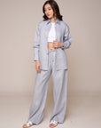 Aura Linen Shirt & Trousers | Light Blue