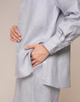 Aura Linen Shirt & Trousers | Light Blue
