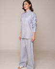 Aura Linen Shirt & Trousers | Light Blue