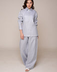 Aura Linen Shirt & Trousers | Light Blue