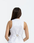 Mia Waist Coat | Pure White