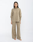 Aura Linen Shirt & Trousers | Sand