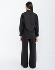 Aura Linen Shirt & Trousers | Noir