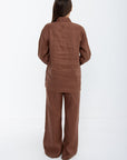 Aura Linen Shirt & Trousers | Cocoa