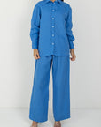 Aura Linen Shirt & Trousers | Blue