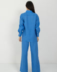 Aura Linen Shirt & Trousers | Blue