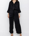 Isla Shirt & Trousers Set | Black