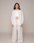 Aura Linen Shirt & Trousers | White