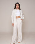 Aura Linen Shirt & Trousers | White