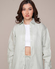 Aura Linen Shirt & Trousers | Mint Green