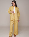 Aura Linen Shirt & Trousers | Yellow