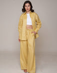 Aura Linen Shirt & Trousers | Yellow