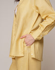 Aura Linen Shirt & Trousers | Yellow