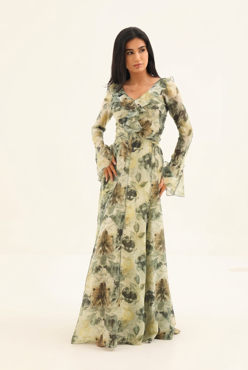 FLORAL HAVEN DRESS | Olive Bloom