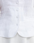 Mia Waist Coat | White