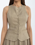 Mia Waist Coat | Sand