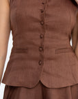 Mia Waist Coat | Cocoa