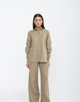 Aura Linen Shirt & Trousers | Sand