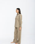 Aura Linen Shirt & Trousers | Sand