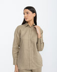 Aura Linen Shirt & Trousers | Sand