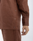 Aura Linen Shirt & Trousers | Cocoa