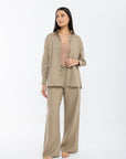 Aura Linen Shirt & Trousers | Sand