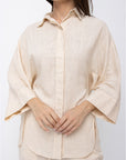 Leilani Blouse & Trousers Set | Light Beige