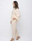 Leilani Blouse & Trousers Set | Light Beige