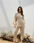 Leilani Blouse & Trousers Set | Light Beige