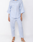 Leilani Blouse & Trousers Set | Light Blue