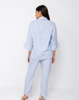 Leilani Blouse & Trousers Set | Light Blue