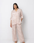 Isla Blouse & Trousers Set | Light Pink