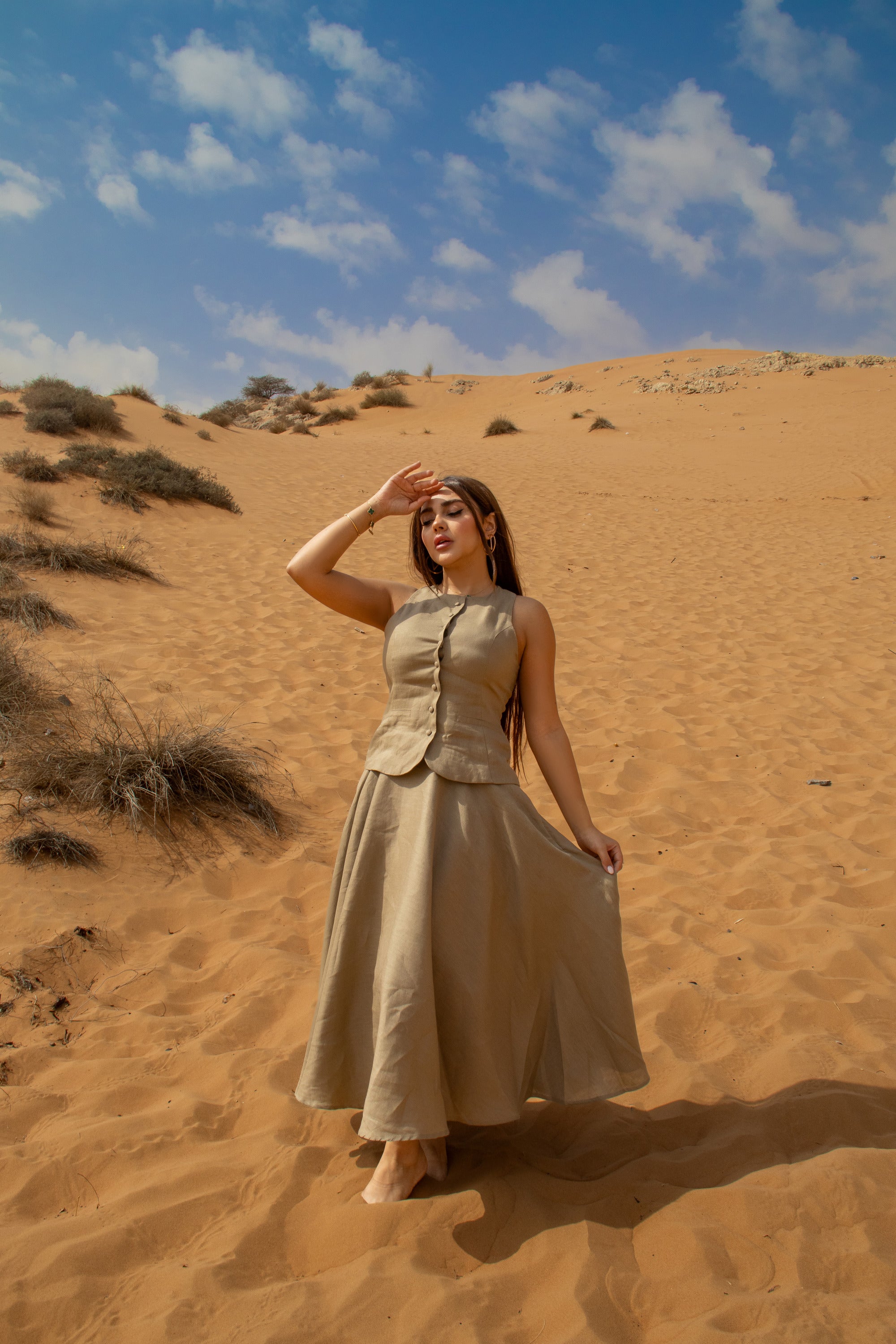 wonnyribbon mia skirt 2XLサイズ　ベージュ Mia Skirt | Sand – LARA